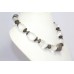Handmade 925 sterling silver white crystal natural stone necklace A 254